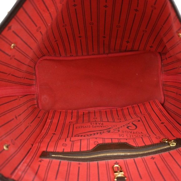 LOUIS VUITTON Neverfull MM Shoulder Bag Damier Ebene Leather - Picture 8 of 15